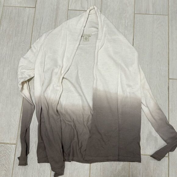 White + Warren Sweaters - White and Warren cream/taupe cardigan Small